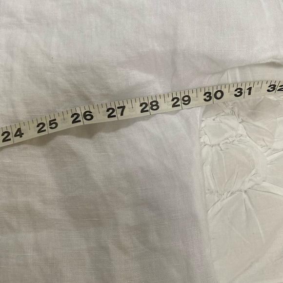 Saks Fifth Ave White Embellished Linen Tunic - Picture 10 of 12